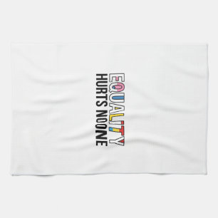 Gleichheit verletzt niemanden Vintage-Pride-Shirt- Geschirrtuch