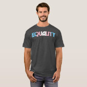 Gleichheit von Retro Transexual Transgender Trans T-Shirt (Vorne ganz)