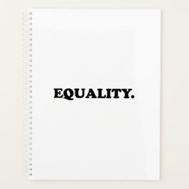 Gleichheit weiß schwarze moderne Typografie minima Planer