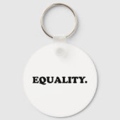 Gleichheit weiß schwarze moderne Typografie minima Schlüsselanhänger (Vorderseite)