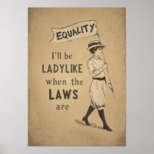 Gleichheits Vintage Poster Suffragetten Feminism