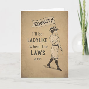 Gleichheits Vintage Poster   Suffragetten Feminism Karte