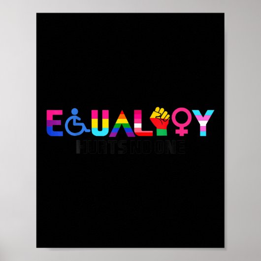 Gleichheitsstolz Regenbogen Lgbtq Feministische Be Poster (Vorne)