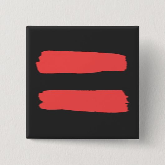 Gleichheitszeichen mit roter Farbe Button (Vorderseite)