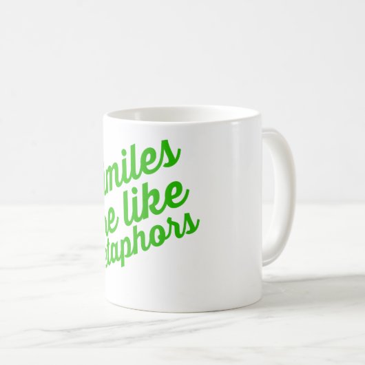 Gleichnisse sind wie Metapher-Tasse Kaffeetasse (VorderseiteRechts)