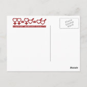 Gleichstellung der Ehen / Eine Liebe individuelle Postkarte (Rückseite)
