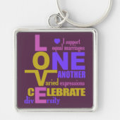 Gleichstellung der Ehen / Eine Liebe individuelle Schlüsselanhänger (Vorne)