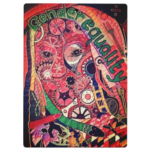 Gleichstellung der Geschlechter Klemmbrett (Rückseite)