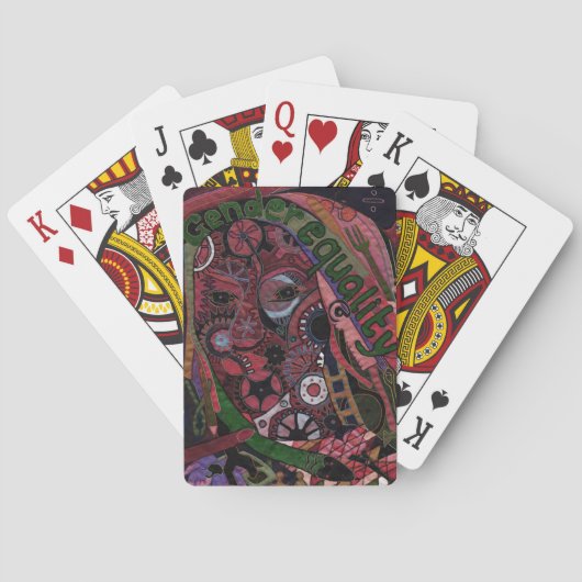 Gleichstellung der Geschlechter Spielkarten (Rückseite)