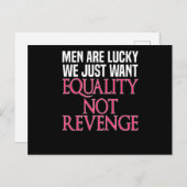 Gleichstellung der Power von Frauen sagen Postkarte (Vorne/Hinten)