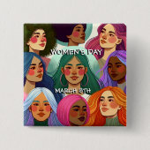 Gleichstellung und Diversity am Internationalen Fr Button (Vorderseite)