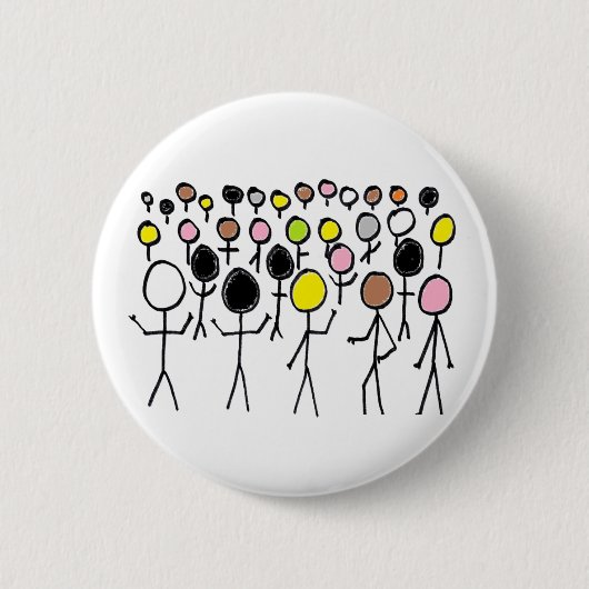Gleichstellung von Stickmen Button (Vorderseite)