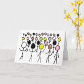 Gleichstellung von Stickmen Karte (Gelbe Blume)