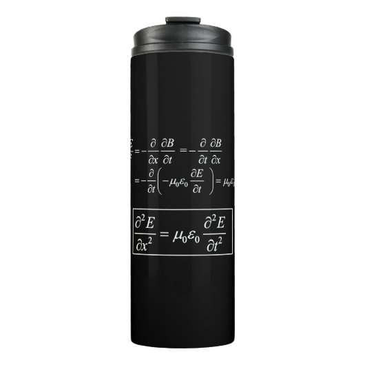 Gleichung der elektromagnetischen Welle Thermosbecher (Vorderseite)
