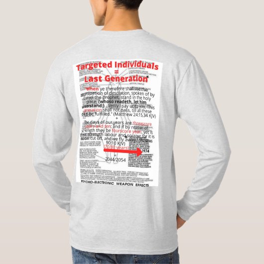 Gleichung der letzten Generation T-Shirt (Rückseite)