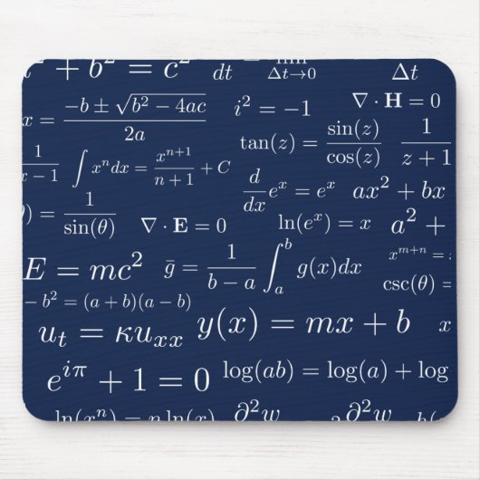 Gleichungen der Mathe-und Mousepad (Vorne)
