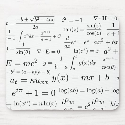 Gleichungen der Mathe-und Mousepad (Vorne)