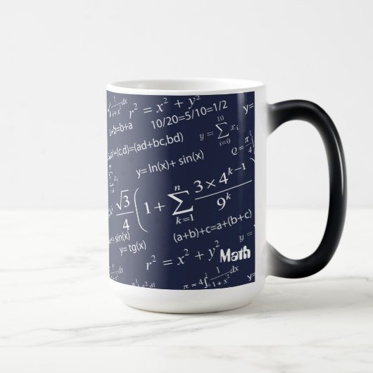 Gleichungen für Mathematiklehrer und Studierende m Verwandlungstasse (Rechts)