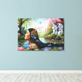 "Gleichungen im Blut" - ein digitales Portrait Leinwanddruck (Insitu (Holzboden))