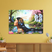 "Gleichungen im Blut" - ein digitales Portrait Leinwanddruck (Insitu (Wohnzimmer))