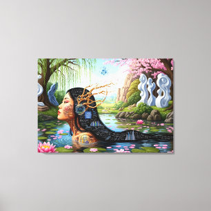 "Gleichungen im Blut" - ein digitales Portrait Leinwanddruck