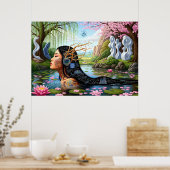 "Gleichungen im Blut" - ein digitales Portrait Poster (Küche)