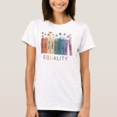 Gleichwertige Bücher und Blume T-Shirt (Vorderseite)