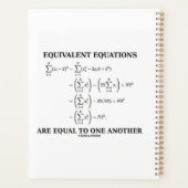 Gleichwertige Gleichungen sind gleich Planer (Rückseite)