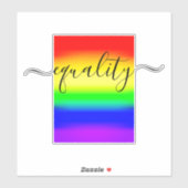 Gleichwertige LGBT Rainbow Pride Ombre Gradient Aufkleber (Blatt)