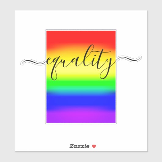 Gleichwertige LGBT Rainbow Pride Ombre Gradient Aufkleber (Blatt)