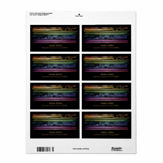 Gleichwertige Liebe Rainbow Brush Strokes LGBTQ ID (Vorne)