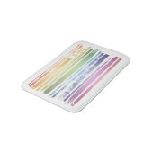 Gleichwertige Liebe Rainbow Brush Strokes LGBTQ ID Badematte (Schrägansicht)