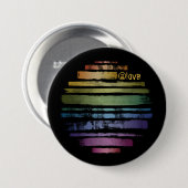 Gleichwertige Liebe Rainbow Brush Strokes LGBTQ ID Button (Vorne & Hinten)