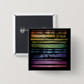 Gleichwertige Liebe Rainbow Brush Strokes LGBTQ ID Button (Vorne & Hinten)
