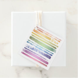 Gleichwertige Liebe Rainbow Brush Strokes LGBTQ ID Geschenkanhänger