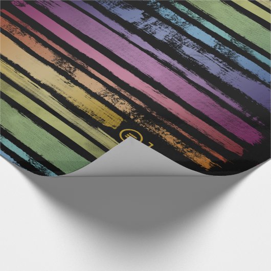 Gleichwertige Liebe Rainbow Brush Strokes LGBTQ ID Geschenkpapier (Ecke)