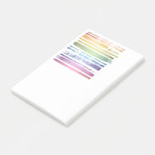 Gleichwertige Liebe Rainbow Brush Strokes LGBTQ ID Post-it Klebezettel (angewinkelt)