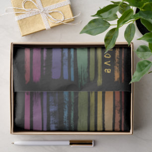 Gleichwertige Liebe Rainbow Brush Strokes LGBTQ ID Seidenpapier