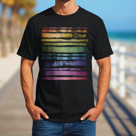 Gleichwertige Liebe Rainbow Brush Strokes LGBTQ ID T-Shirt