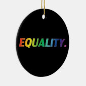 Gleichwertige Regenbogenfarben Gay que Stolz Weihn Keramik Ornament (Rechts)