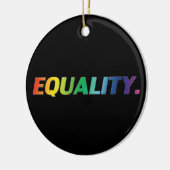 Gleichwertige Regenbogenfarben Gay que Stolz Weihn Keramik Ornament (Links)
