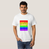 Gleichwertiges LGBT Rainbow Prilag Ombre Gradient T-Shirt (Vorne ganz)