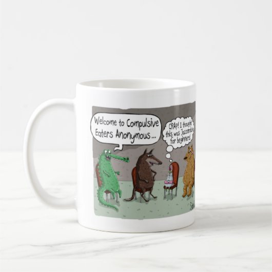 GLEICHZEITIGE ESSER ANONLYMOUS MIT NIEDLICHEN TIER KAFFEETASSE (Links)