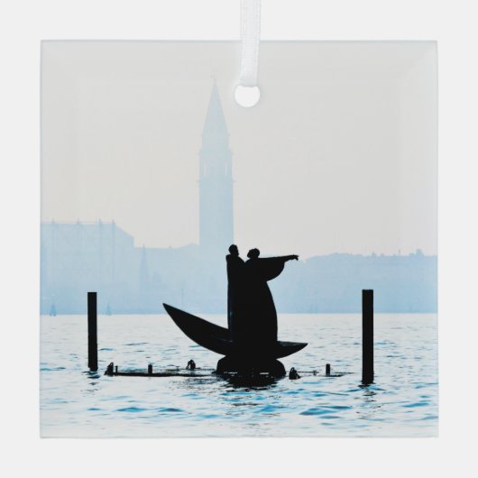 GLEICHZEITIGE HAND-Glassverzierung Ornament Aus Glas (Rückseite)