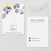 GLEICHZEITIGE LILAC-ROSE FLORAL HAIR CLIP-BUTTON-A VISITENKARTE (Vorne/Hinten)