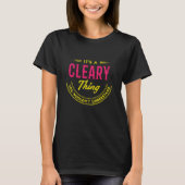 GLEICHZEITIGER Name, CLEARY Familienname Wappen T-Shirt (Vorderseite)