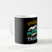 Gleise mit Gleismodellbahn Kaffeetasse (Vorderseite Links)