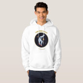 Gleiten durch die Galaxy Unisex Retro Hoodie (Vorne ganz)
