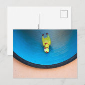 Gleitendes Gummihuhn Postkarte (Vorne/Hinten)