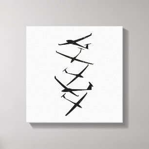 Gleiter  Glider Pilot Thermische Spuren in die Luf Leinwanddruck